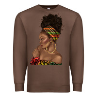 Chestnut afro black woman profile juneteenth Premium Sweatshirt - texasbilliewilder