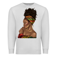 Dove Grey afro black woman profile juneteenth Premium Sweatshirt - texasbilliewilder