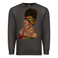 Smoke afro black woman profile juneteenth Premium Sweatshirt - texasbilliewilder