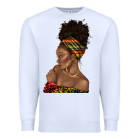 White afro black woman profile juneteenth Premium Sweatshirt - texasbilliewilder