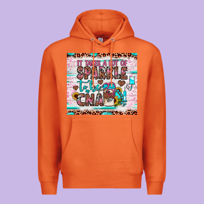 It Takes A Lot Of Sparkle To Be A Cna Premium Hoodie Designed By Jahusdesignshop