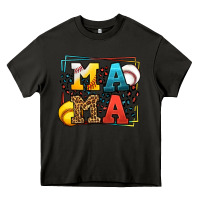 Asphalt Leopard Softball And Baseball Mama Mother's Day Heavy Core Tee - LillyAllenDesigns