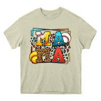 Mossy Leopard Softball And Baseball Mama Mother's Day Heavy Core Tee - LillyAllenDesigns