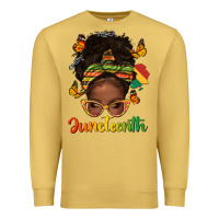 Antique Gold afro messy bun juneteenth Premium Sweatshirt - texasbilliewilder
