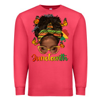 Cardinal afro messy bun juneteenth Premium Sweatshirt - texasbilliewilder