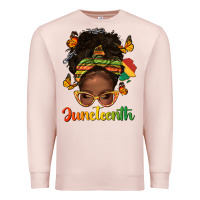 Pale Pink afro messy bun juneteenth Premium Sweatshirt - texasbilliewilder