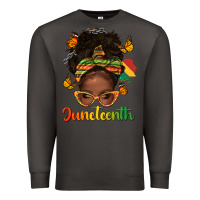 Smoke afro messy bun juneteenth Premium Sweatshirt - texasbilliewilder