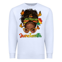 White afro messy bun juneteenth Premium Sweatshirt - texasbilliewilder
