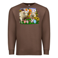 Chestnut Easter Farm Cows Bunny Ears And Eggs Premium Sweatshirt - RanaPortraitStore