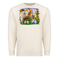 Sandshell Easter Farm Cows Bunny Ears And Eggs Premium Sweatshirt - RanaPortraitStore