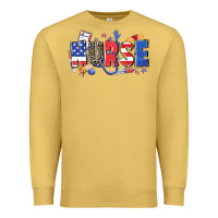 Antique Gold American nurse Premium Sweatshirt - Zillion Design Studio