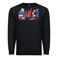 Black American nurse Premium Sweatshirt - Zillion Design Studio