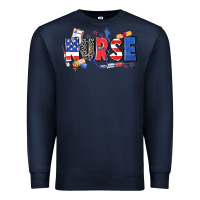 Navy American nurse Premium Sweatshirt - Zillion Design Studio