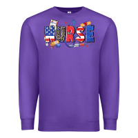 Purple American nurse Premium Sweatshirt - Zillion Design Studio