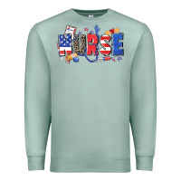 Seafoam American nurse Premium Sweatshirt - Zillion Design Studio