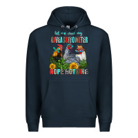 Navy let me check my giveashitometer nope nothing Premium Hoodie - AdoDesignShop
