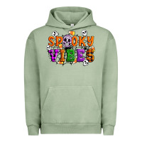Pigment Oil Green Spooky vibes Urban Hoodie - Artiststas