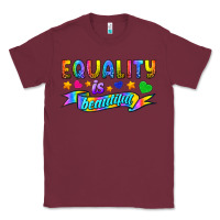 Burgundy Equality Is Beautiful Classic Tee - BundleAndBundleShop