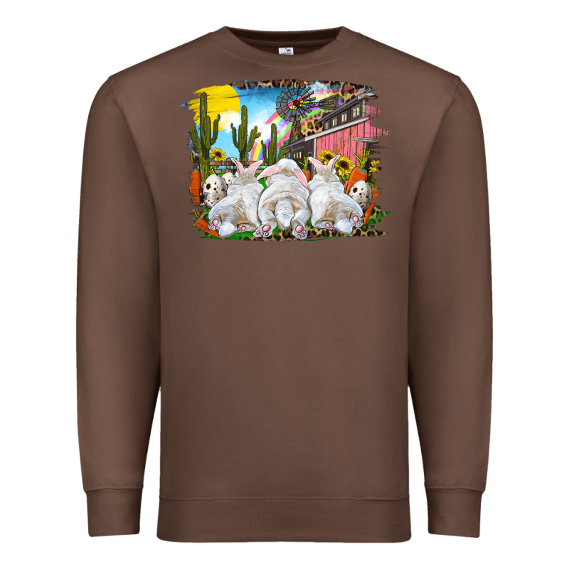 Easter Farm With Bunnies Premium Sweatshirt by RanaPortraitStore | Teevron