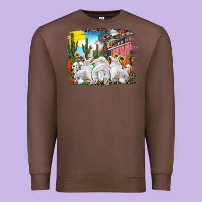 Premium Sweatshirt Easter Farm With Bunnies