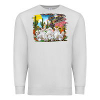Dove Grey Easter Farm With Bunnies Premium Sweatshirt - RanaPortraitStore