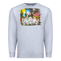 Heather Grey Easter Farm With Bunnies Premium Sweatshirt - RanaPortraitStore
