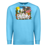 Ocean Blue Easter Farm With Bunnies Premium Sweatshirt - RanaPortraitStore