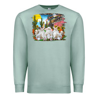 Seafoam Easter Farm With Bunnies Premium Sweatshirt - RanaPortraitStore