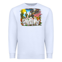 White Easter Farm With Bunnies Premium Sweatshirt - RanaPortraitStore