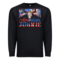 Black American junkie Premium Sweatshirt - Zillion Design Studio