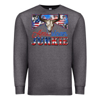 Charcoal Heather American junkie Premium Sweatshirt - Zillion Design Studio