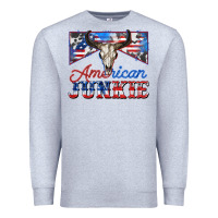 Heather Grey American junkie Premium Sweatshirt - Zillion Design Studio