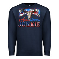 Navy American junkie Premium Sweatshirt - Zillion Design Studio