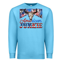 Ocean Blue American junkie Premium Sweatshirt - Zillion Design Studio