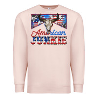 Pale Pink American junkie Premium Sweatshirt - Zillion Design Studio