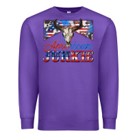 Purple American junkie Premium Sweatshirt - Zillion Design Studio