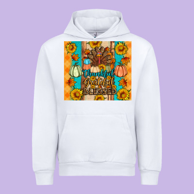 Thankful Grateful Blessed Urban Hoodie Designed By Artiststas