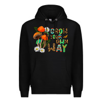 Black grow your own way Premium Hoodie - AdoDesignShop