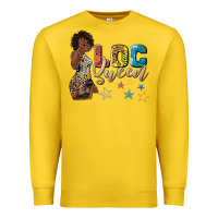 Lemon afro woman loc queen Premium Sweatshirt - texasbilliewilder