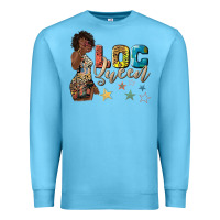 Ocean Blue afro woman loc queen Premium Sweatshirt - texasbilliewilder