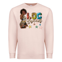 Pale Pink afro woman loc queen Premium Sweatshirt - texasbilliewilder