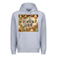 Heather Grey pumpkin spice Premium Hoodie - AdoDesignShop