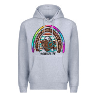 Heather Grey nurse life rainbow Premium Hoodie - JahusDesignShop