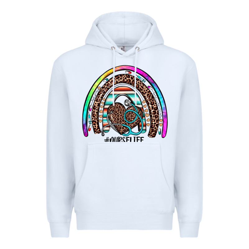 Nurse Life Rainbow Premium Hoodie by JahusDesignShop | Teevron