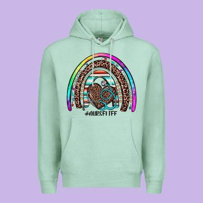Nurse Life Rainbow Premium Hoodie Designed By Jahusdesignshop