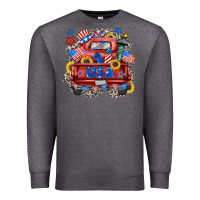 Charcoal Heather usa truck Premium Sweatshirt - Zillion Design Studio
