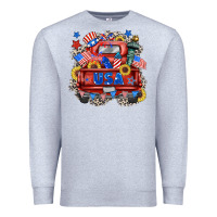 Heather Grey usa truck Premium Sweatshirt - Zillion Design Studio