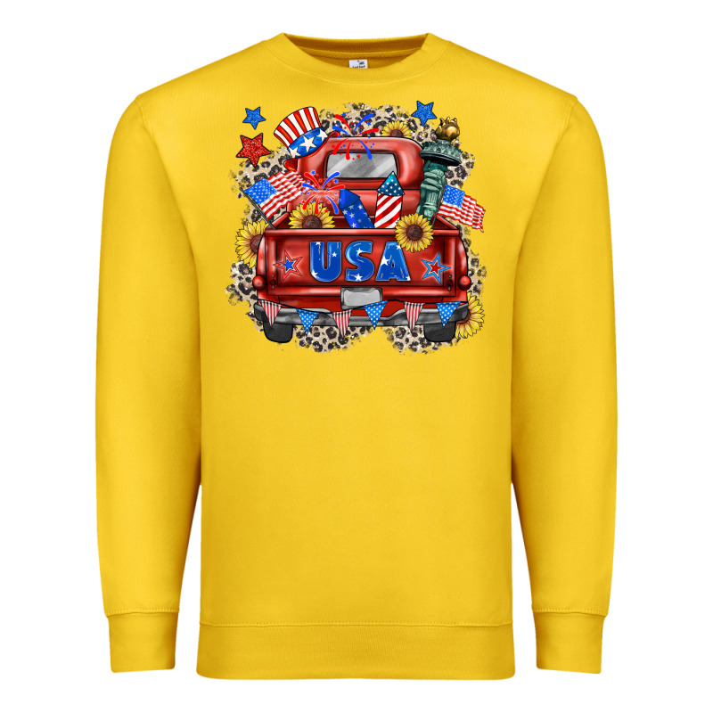 Usa Truck Premium Sweatshirt by Zillion Design Studio | Teevron