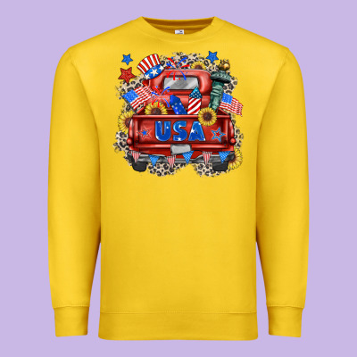 Usa Truck Premium Sweatshirt Designed By Zillion Design Studio
