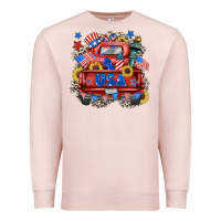Pale Pink usa truck Premium Sweatshirt - Zillion Design Studio